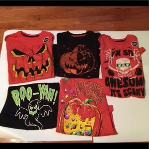 Boys Halloween shirt lot